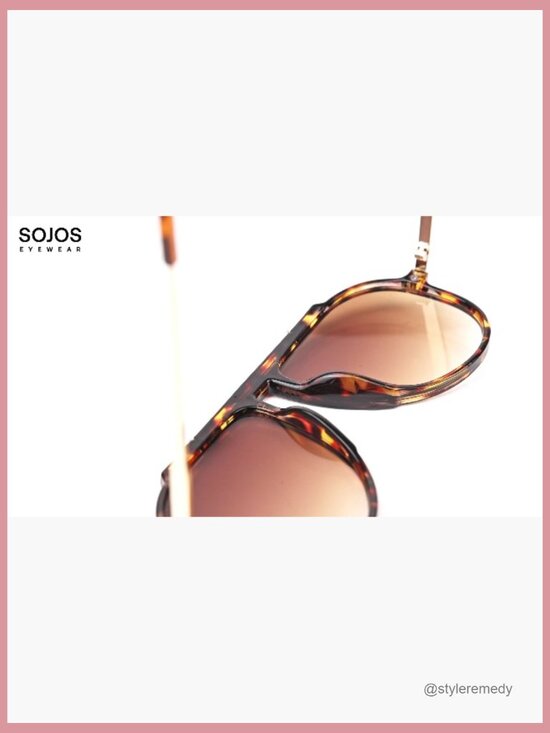 Retro Oversized Aviator Sunglasses with UV400 Protection main image 4